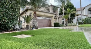 residential artificial grass lawn