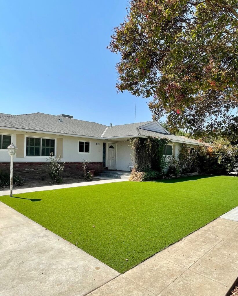 residential artificial grass lawn