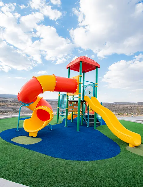 Artificial grass play ground installation from SYNLawn
