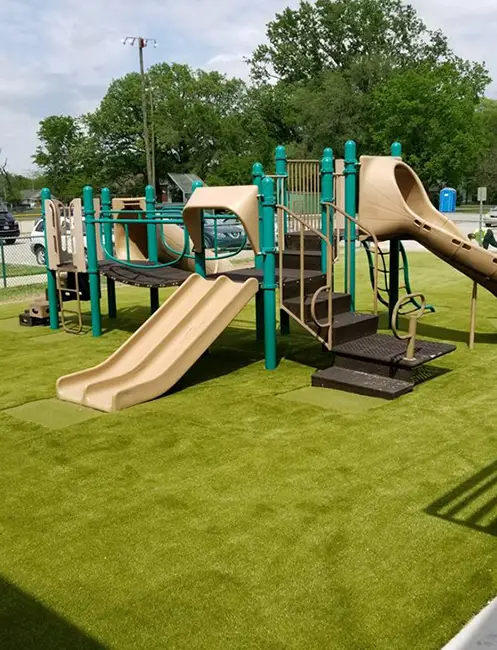 Artificial grass play ground installation from SYNLawn