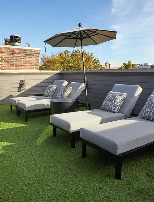 Rooftop artificial grass from SYNLawn